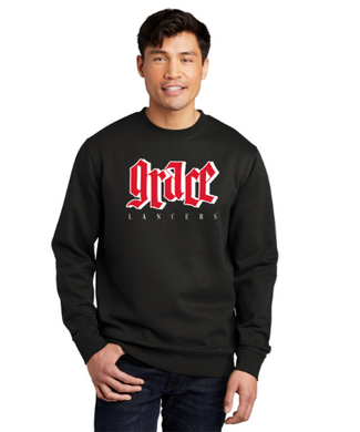 Retro Grace Lancers Crewneck, Black