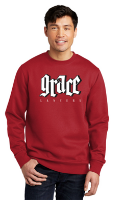 Retro Grace Lancers Crewneck, Red