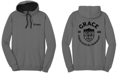 Grace Theological Seminary Hooded Sweatshirt, Charcoal Gray