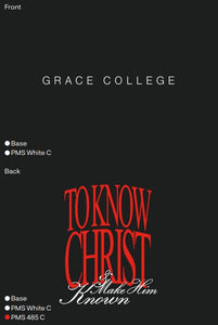To Know Christ & Make Him Known Crewneck, Black