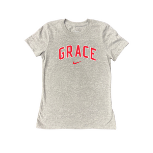 Women's Varsity Short Sleeve Tee by Nike, Dark Grey Heather (F22)