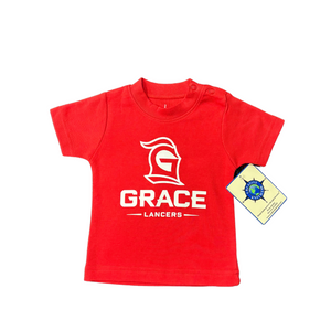 Infant Toddler Short Sleeve T-Shirt, Red (F23)