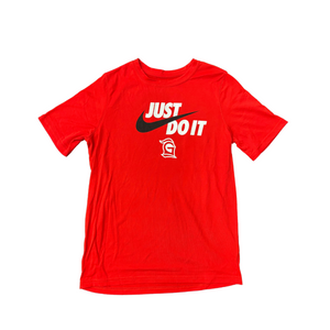 Youth Core Cotton Short Sleeve Tee by Nike, Red (F22)