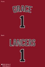 Load image into Gallery viewer, Youth Grace Lancers Basketball Jersey, Red