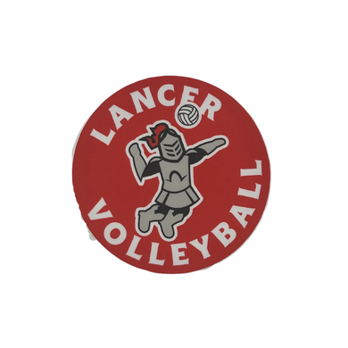 Sir Red Grace College Volleyball Sticker, Red