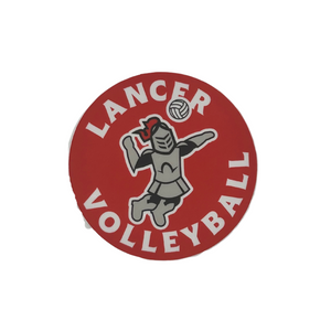 Sir Red Grace College Volleyball Sticker, Red