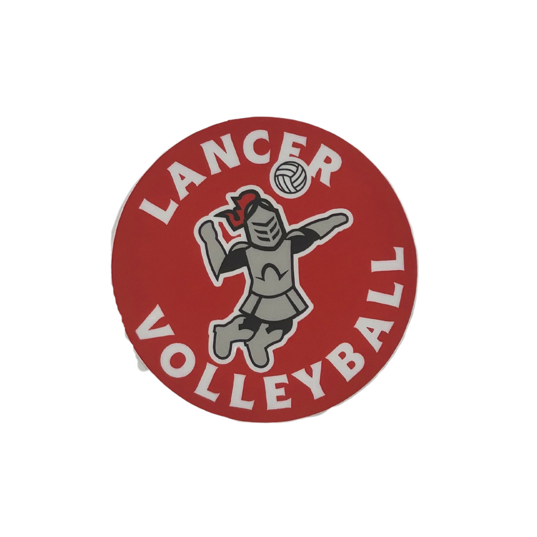 Sir Red Grace College Volleyball Sticker, Red