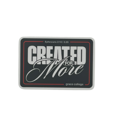 Grace College Created For More Sticker, Black