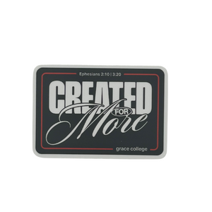Grace College Created For More Sticker, Black