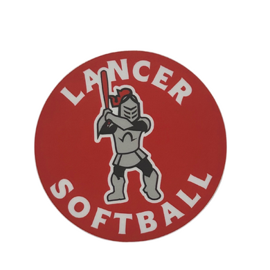 Sir Red Grace College Softball Sticker, Red