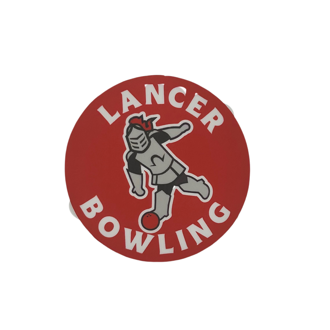 Sir Red Grace College Bowling Sticker, Red