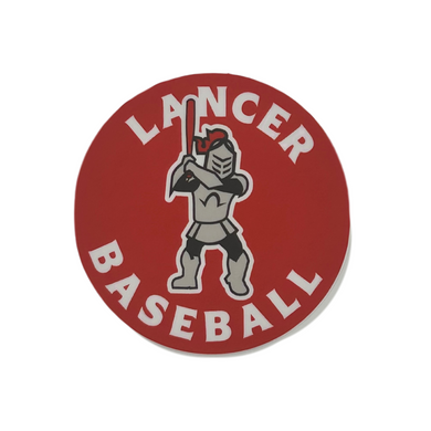 Sir Red Grace College Baseball Sticker, Red