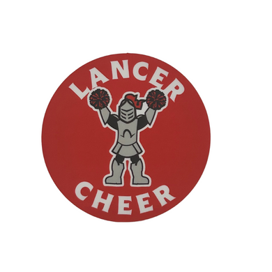 Sir Red Grace College Cheer Sticker, Red
