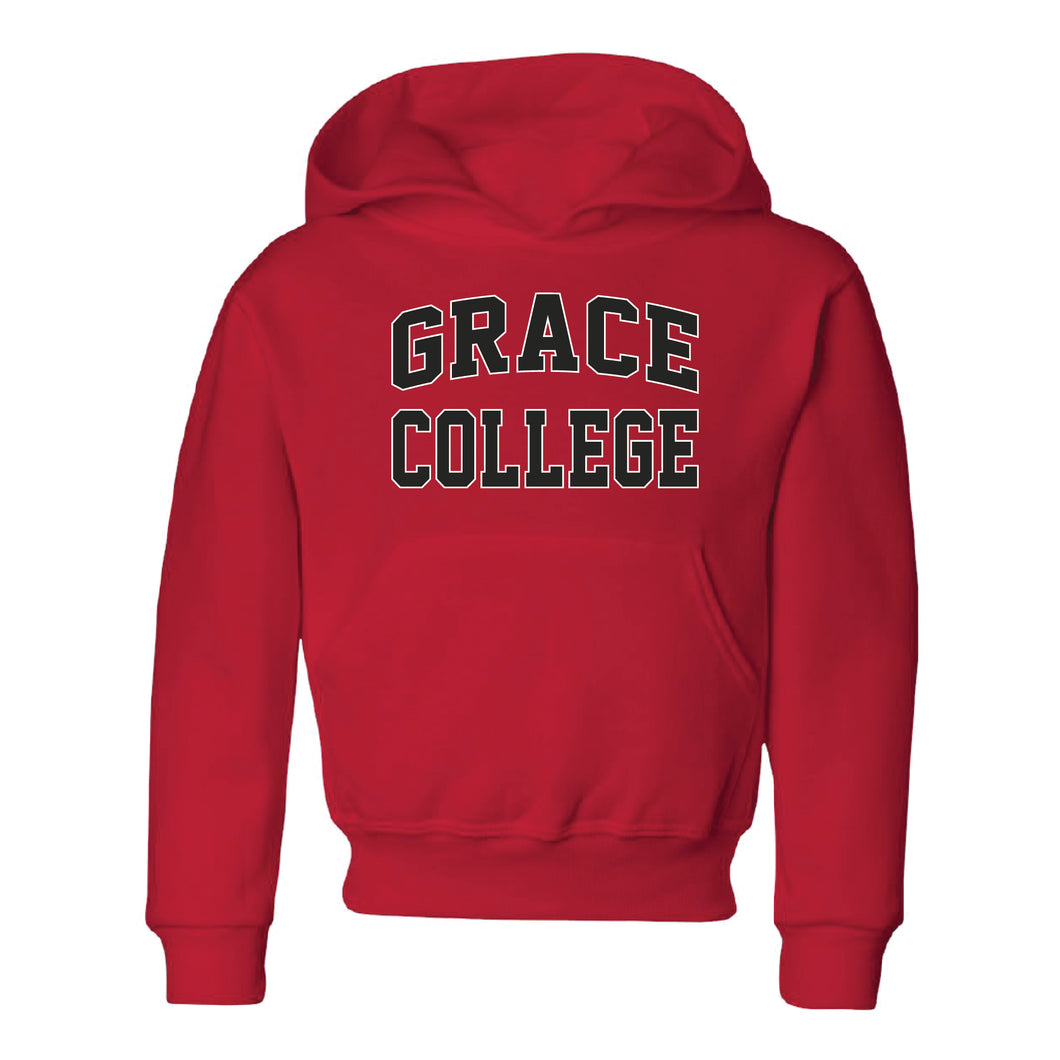 Youth Core Hooded Sweatshirt, Red (F23)