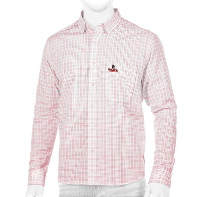 Origin Button Down, Red/White/Silver