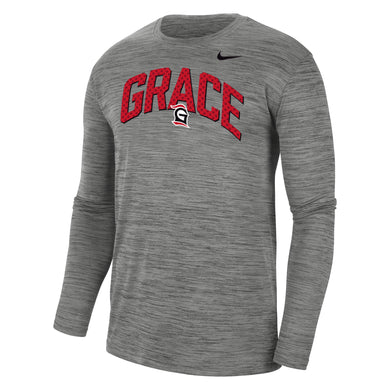 Velocity Team Issue Long Sleeve Tee, Dark Grey (SIDELINE22)