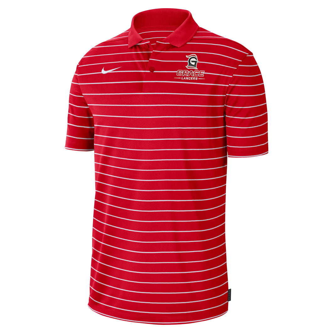 Victory Stripe Polo by Nike, Red (SIDELINE22)