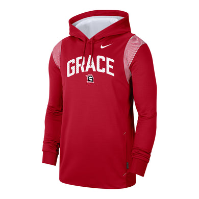 Therma Pullover Hoodie by Nike. Red (F22)