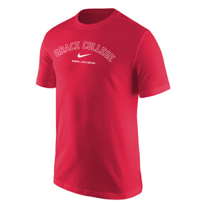 Core Cotton Short Sleeve Tee by Nike, Red (F22)