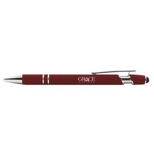 Rubber Grip Stylus Pen by LXG, Red (F22)