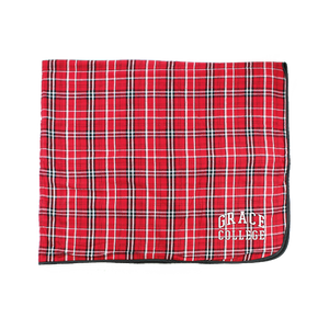 Flannel Blanket, Red/White Plaid (F22)
