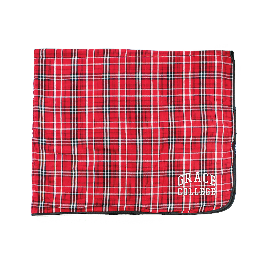 Flannel Blanket, Red/White Plaid (F22)