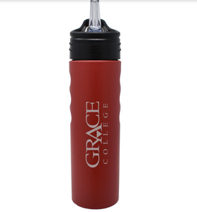24 Oz. Grip Water Bottle, Red (F22) – Grace College Campus Store