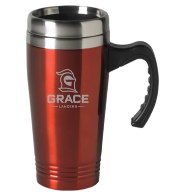 16 Oz. Stainless Insulated w/ Handle, Red (F22)